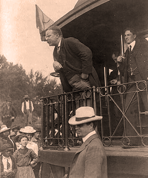 Roosevelt on Whistle Stop tour in 1900