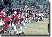 A photo of the 1st Maryland Regiment at Fort Frederick State Park.