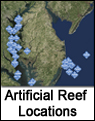 Artificial Reef Locations Map