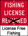 License Free Fishing Areas Map