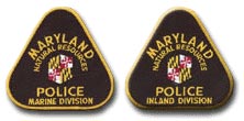 Maryland Natural Resources Police Inland and Marine Divison Patchs