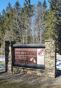 Entrance to Herrington Manor State Park