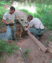 Trail work at Patuxent River State Park