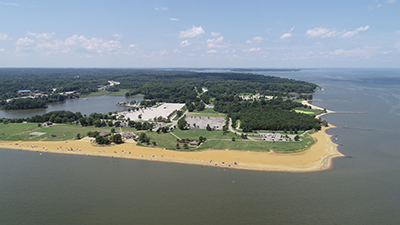 Aerial View of Sandy Point State Park