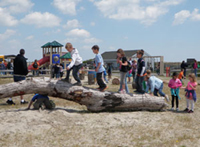 Kids playing in play area at Assateague State Park