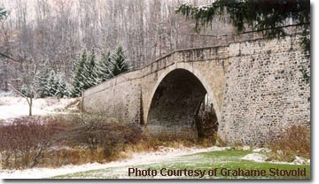photo of Casselman River Bridge in winter courtesy of Grahame Stovoid