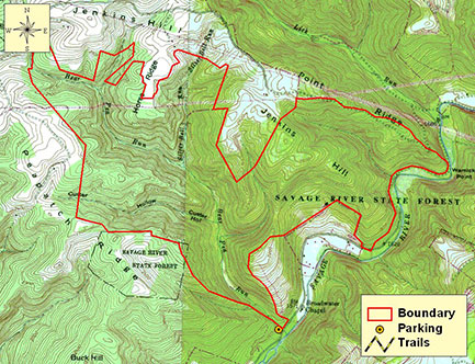 DNR Map of Bear Pen Run Natural Area