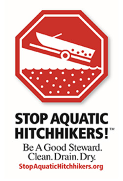 Stop Aquatic Hitchhiker Sign