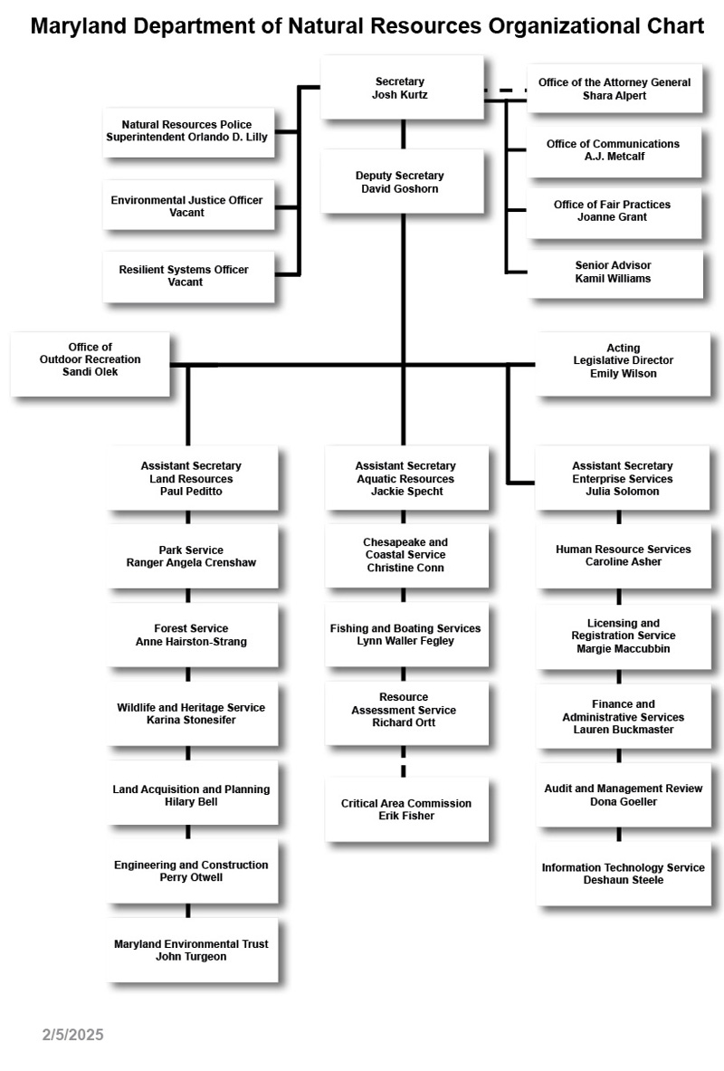 DNR Organization Chart - text version below