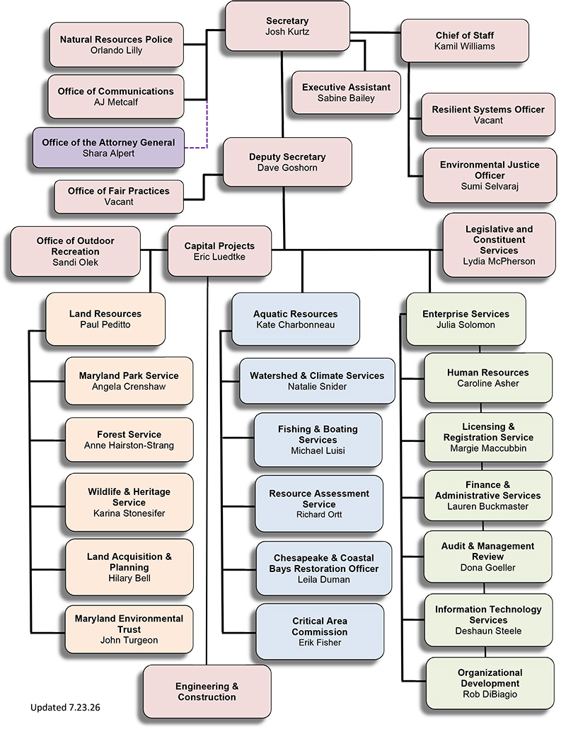 DNR Organization Chart - text version below