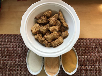photo of air fryer snakehead nuggets