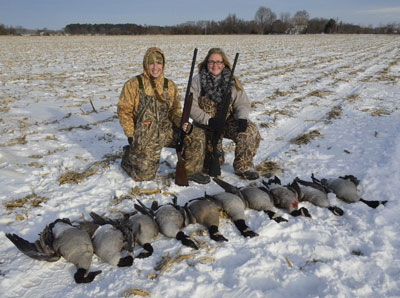 hunters with geese