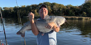 Dan Megahan caught this large blue catfish in the Sassafras River. 