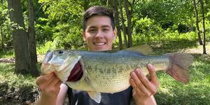 Nathan Fernandez caught and released this lunker largemouth bass in a central region reservoir.