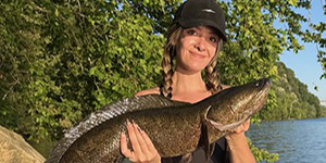 Jenna Barben was fishing in the lower Susquehanna when she caught this impressive Chesapeake Channa.