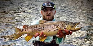 Nathan Bentley caught and released this large brown trout in the North Branch of the Potomac. 