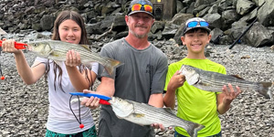 Don Goff after a successful day with his daughter Frankie and son Cooper.