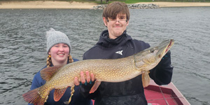 Harry Swauger enjoyed an exciting day of fishing on Deep Creek Lake when he caught this large northern pike.