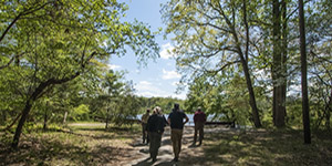 Hiking at Tuckahoe State Park. Maryland Department of Natural Resources photo.