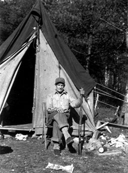 Clarence Alonzo O'Neal (circa 1936) camping at Green Ridge State Forest