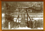 Swinging Bridge over Patapsco River, historical photo