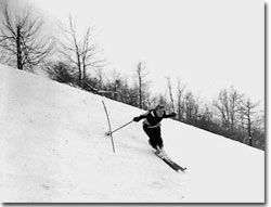 Miss Anne Marie Nunn skiing Otto's Slope, photo by Proctor Rodgers