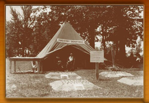 Forestry Tent Exhibit at University of Maryland Farmer's Day, Photo by Fred W. Besley - May 26, 1923