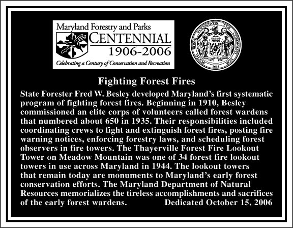 Fighting Forest Fires Plaque