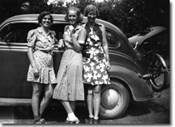 Biking in New England in 1938 (Helen is 1st on left)