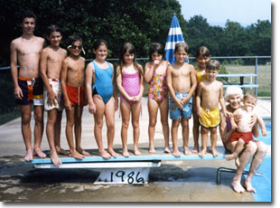 1986- Swimming with grandchildren at Antietam Recreation