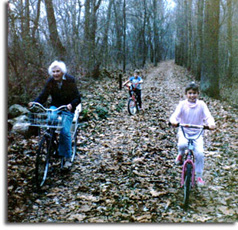 1989- Bike riding with grandchildren along the C & O Canal