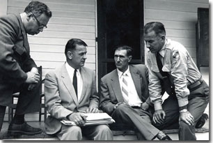 Left to right: Unknown, Joe Kaylor, Henry C. Buckingham and A. R. "Pete" Bond