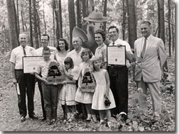 Family Forest Field Day, Phoenix, Md. 1962. State Forester Joe Kaylor pictured on far right.