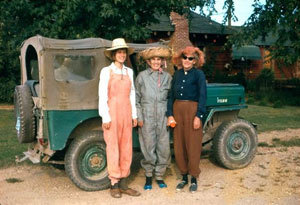 Besley and Rodgers family women dressed for a jeep ride