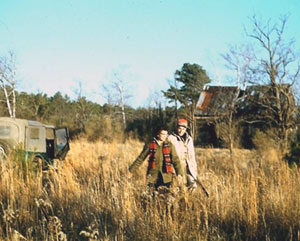 Kirk Rodgers and his wife, Karen, hunting the family property