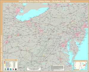 Map links to MODUS Active Fire Mapping Program