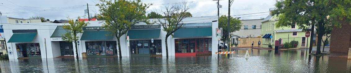 Effects of coastal flooding. Photo via MyCoast App submission.