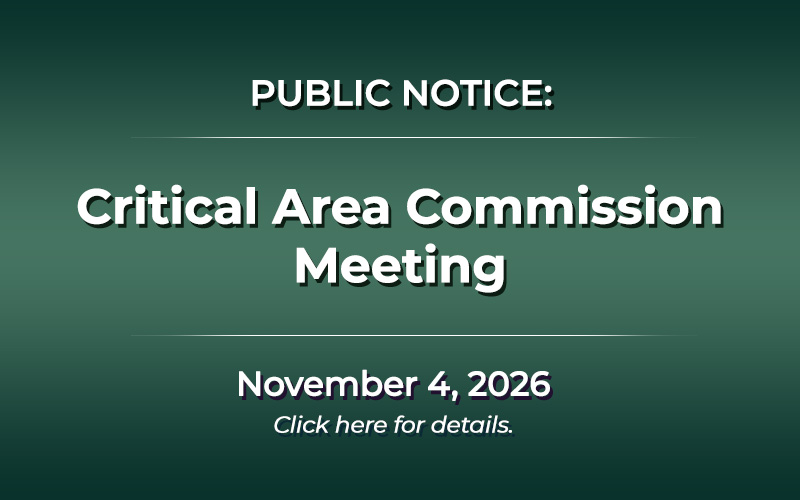 Critical Area Commission Meeting - November 4, 2026