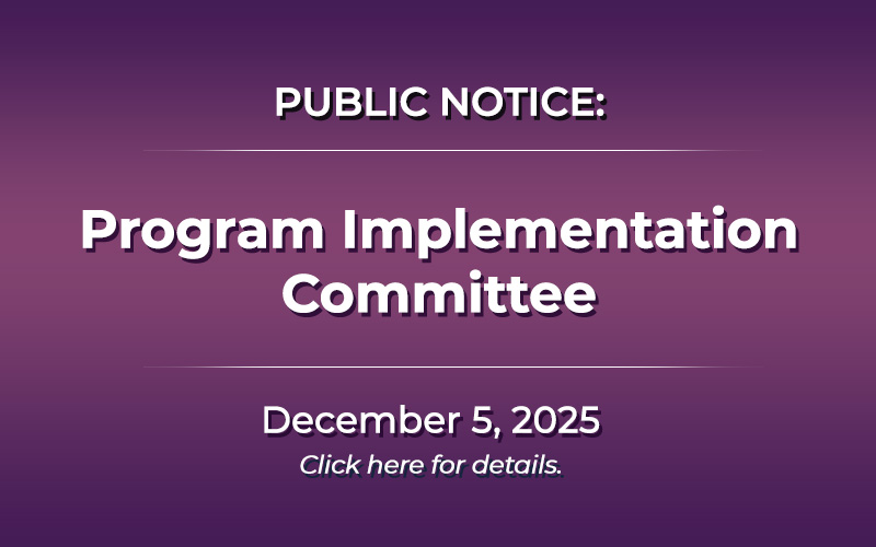 Program Implementation Committee Meeting – December 5, 2025