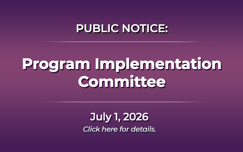 Program Implementation Committee Meeting - July 1, 2026