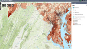 Screenshot of mapping software