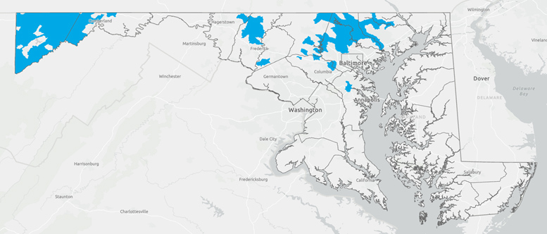 Map of 12-digit watersheds where brook trout have been documented