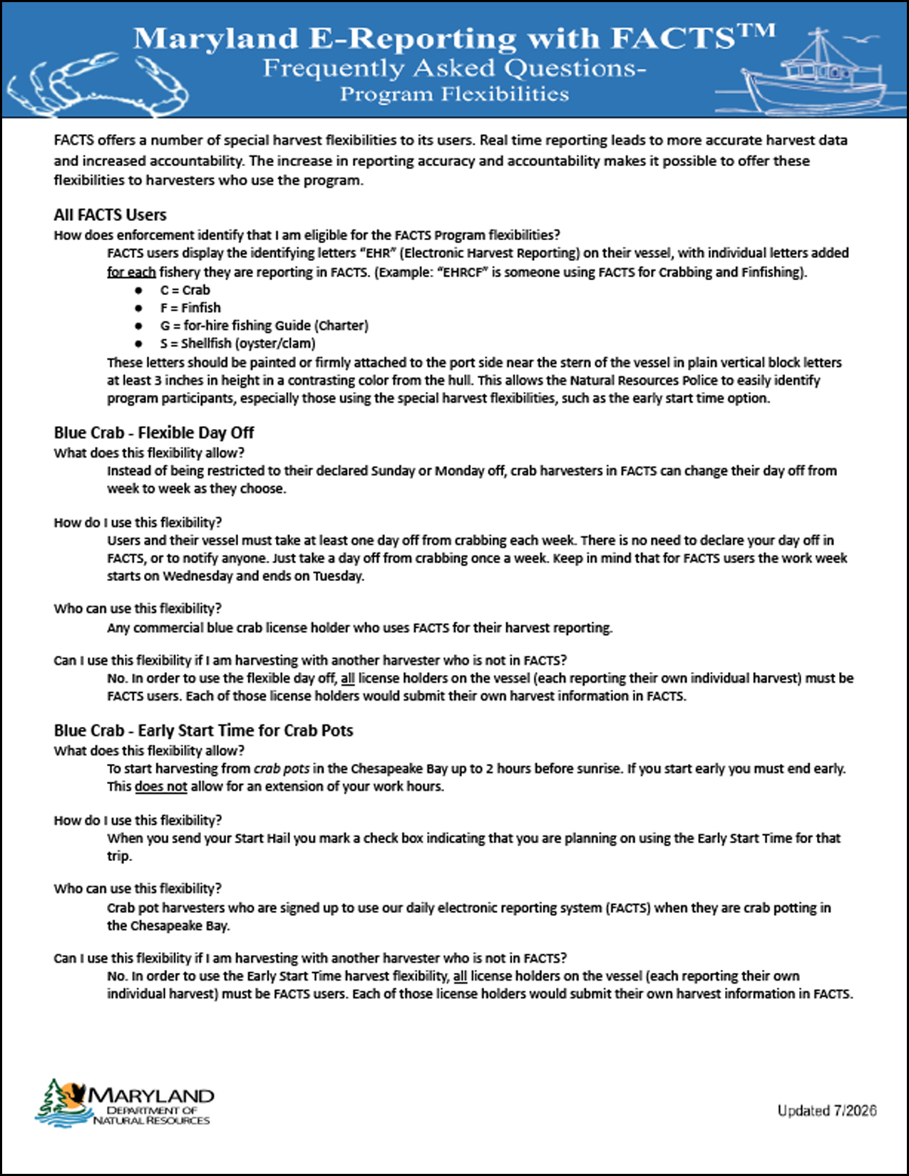 FACTS Flexibilities FAQ