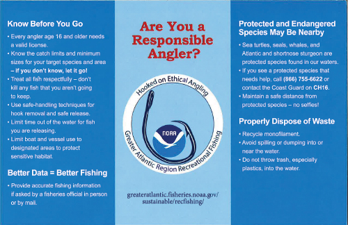 View a pdf of how to be a Responsible Angler