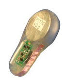 radio tag on white background