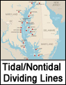 Tidal/Nontidal Dividing Lines Map