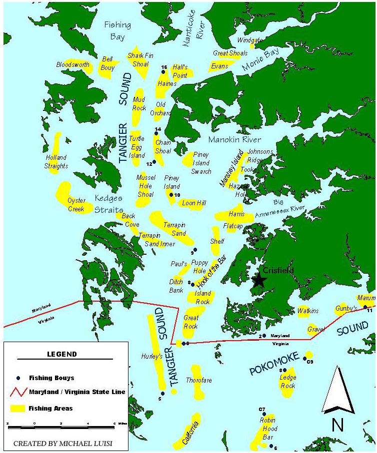 Upper Chesapeake Bay Fishing Map Fishing And Shellfish Maps