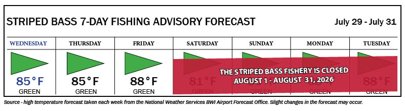 Striped Bass Fishing Advisory
