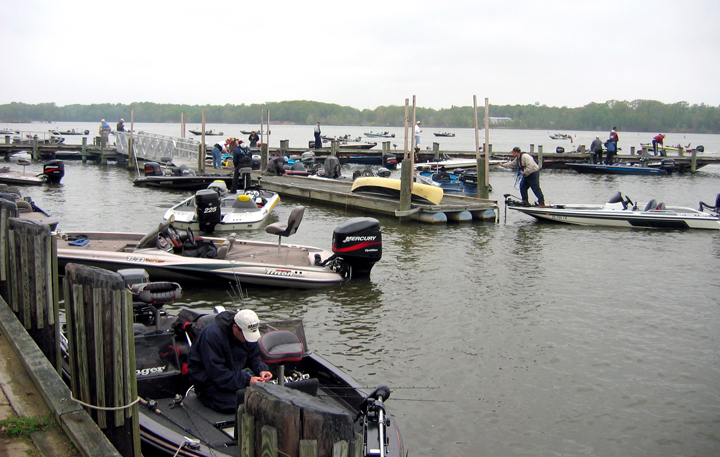 Anglers using Smallwood State Park