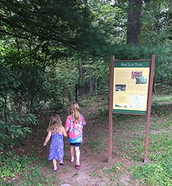 Kids at start of Pine Lick Trail in Green Ridge State Forest